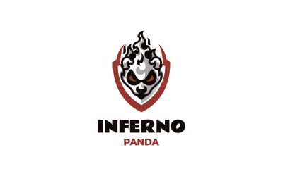 Mascot Inferno Panda Logo Design