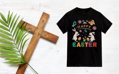 Minimalist Happy Easter Shirt | Modern Easter Tee | Simple Spring T Shirt Design