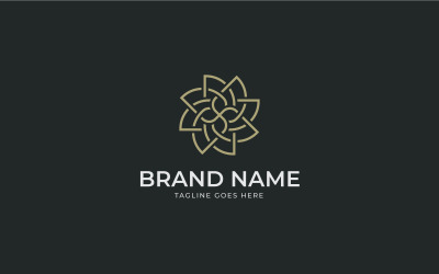 Botanical flower logo design Template