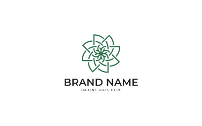 Botanical flower logo design