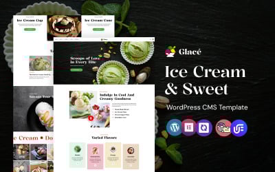 Glace - 冰淇淋和甜品店 WordPress Elementor 主题