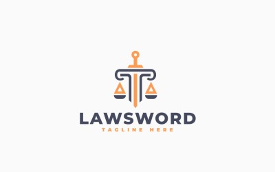 Law Sword Logo Template Design