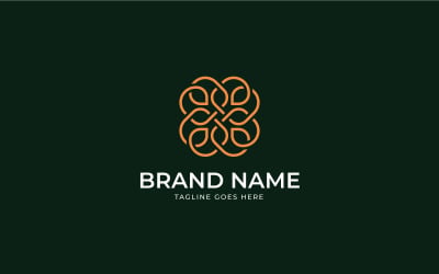 Letter X Leaf Flower logo design Template