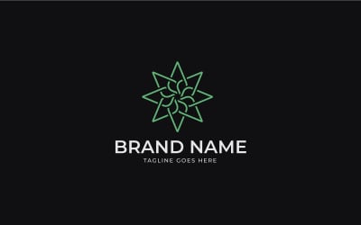 Star flower logo template design