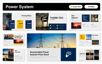 Google Slides-Vorlage für das Stromversorgungssystem