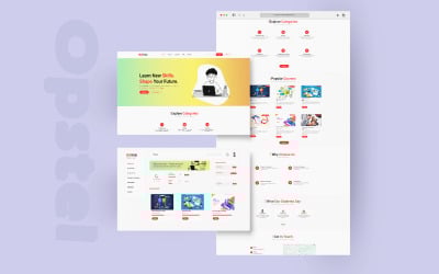 Interface utilisateur Skill Hub – Modèle de plateforme de cours et d&amp;#39;apprentissage en ligne