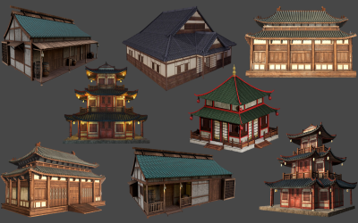 Japanese PBR Building Collection