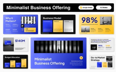 Minimalistyczny szablon oferty biznesowej w Google Slides