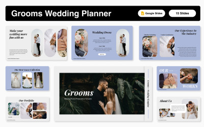 Plantilla de Google Slides para el planificador de bodas del novio