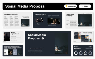 Šablona návrhu pro sociální média Google Slides