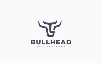 Kreatives Stierkopf-Logo-Vorlagendesign