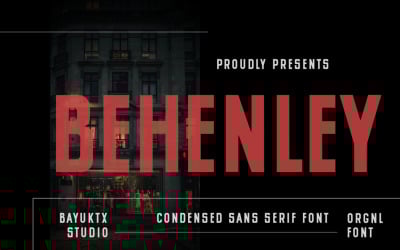 Behenley – Carattere Premium Sans Serif Condensato