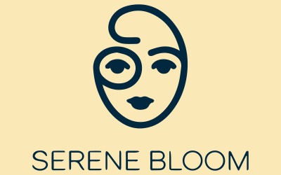 Modèle de logo moderne abstrait à lignes de caractère