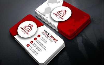 Modern Minimal Professional Business Card Template PSD Set