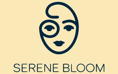 现代抽象字符线标志模板