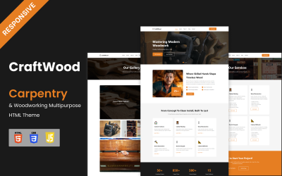 Craftwood – Mehrzweck-HTML-Theme für Heimwerker, Holzbearbeitung und Tischlerei