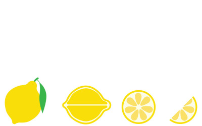 Fresh Lemon Citrus Vector Collection with Isolated Illustrations