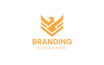 Logo design con uccello a forma di lettera V-1105