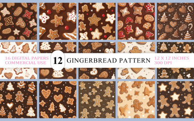 Süßes Lebkuchen-Weihnachtsmuster-Set | Lebkuchenmann &amp;amp; Weihnachtsleckereien-Musterpaket