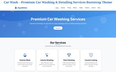 Tema Bootstrap para Serviços de Lavagem e Detalhamento Automotivo