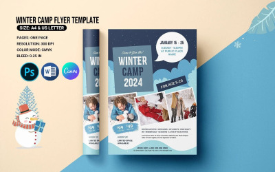 Vorlage für einen druckbaren Flyer zum Wintercamp