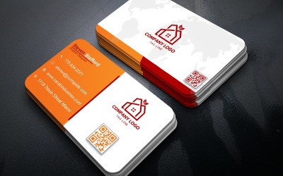Clean Elegant Minimalist Business Card Template PSD Set E-Card