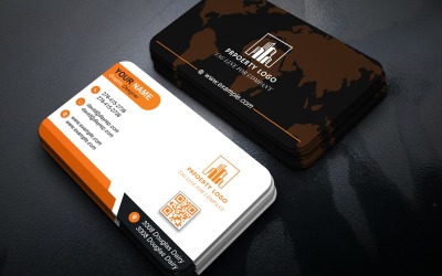 Clean Elegant Minimalist Business Card Template PSD Set