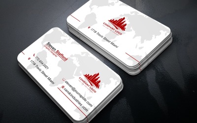 Elegant Minimal Professional Business Card Template PSD Set