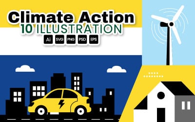 10 Illustration av klimatåtgärder