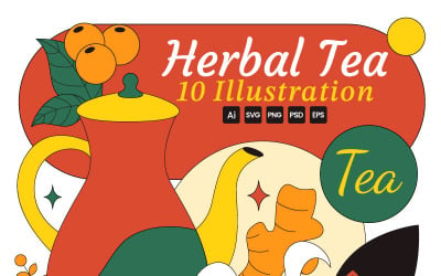 10 Gyógytea Illusztráció