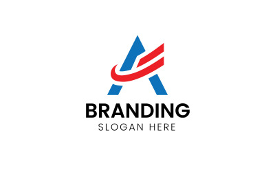 Letter A swoosh bedrijfslogo-1110