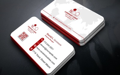 Modern Clean Minimalist Professional Business Card Template Design
