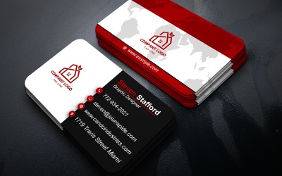 Modern Minimalist Professional Business Card Template PSD Design