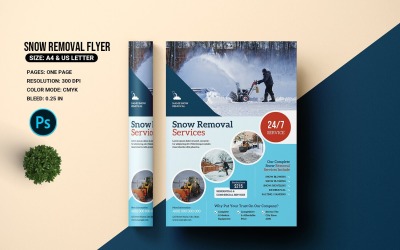 Flyer-Vorlage für Schneeräumungsdienste