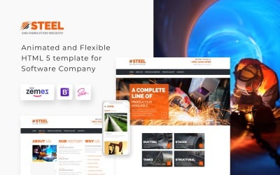 Acero - Plantilla de sitio web Bootstrap 5 para la industria de fabricación de metales