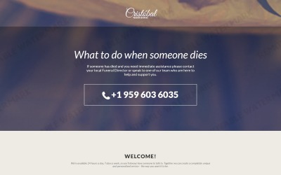 Cenaze Hizmetleri Duyarlı İniş Sayfası Şablonu