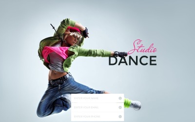 Dance Studio - Modello di pagina di destinazione HTML5 pulito per l&amp;#39;istruzione speciale