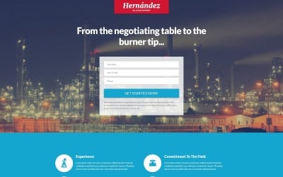 Gas &amp; Oil Responsive Landing Page Template