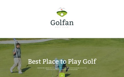Modello di pagina di destinazione reattiva per il golf