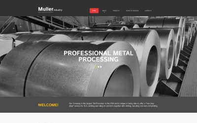 Moto CMS 3 Template für Stahlwerk #55511