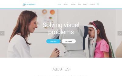 Optiker - Medicinsk klinik Responsiv ren HTML-webbplatsmall
