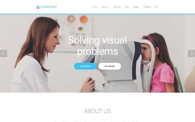 Optometrista - Plantilla de sitio web HTML limpio receptivo para clínica médica