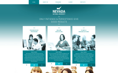 Plantilla Moto CMS 3 Responsive para Sitio de Universidades #55503