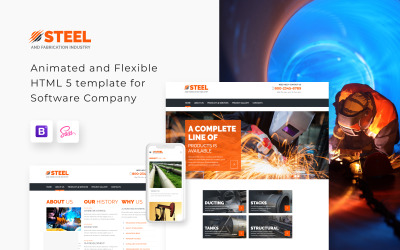 Website Vorlage namens "Stahl" #55571