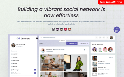 Commexa - Best BuddyPress Theme for Building Social Networks &amp;amp; Communities