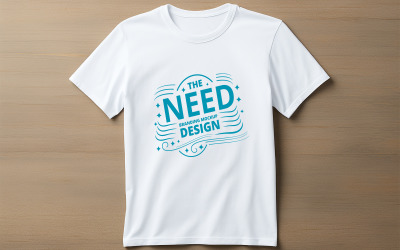 Realistic White Cotton T-Shirt Mockup for Branding
