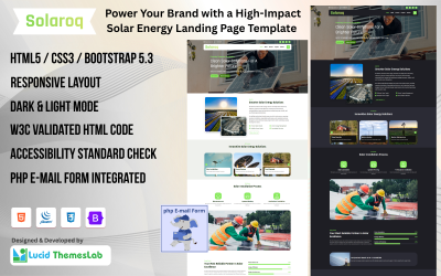 Solaroq – Modello HTML Bootstrap per l&amp;#39;energia solare
