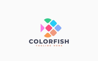 Color Fish Logo Template Design