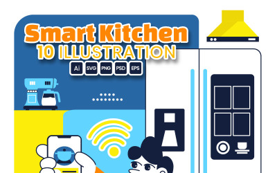 10 Smart Kitchen Appliances Illustration