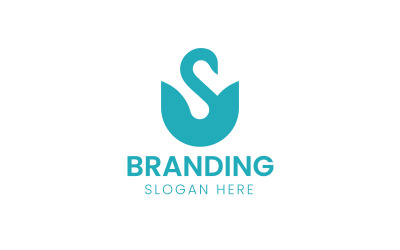 Iconic letter u swan beauty logo-1117
